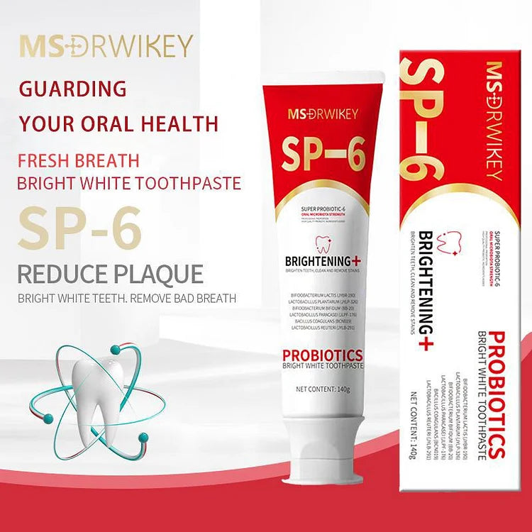 Dentifrice Super Probiotic-6 avec 6 probiotiques équilibre Force du microbiote buccal TG