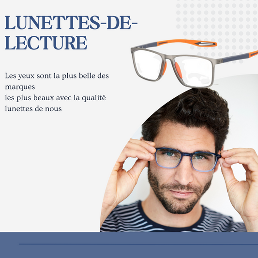 LUNETTES DE SPORT ULTRA-LÉGÈRES ANTI-LUMIÈRE BLEUE POUR PRESBYTES.