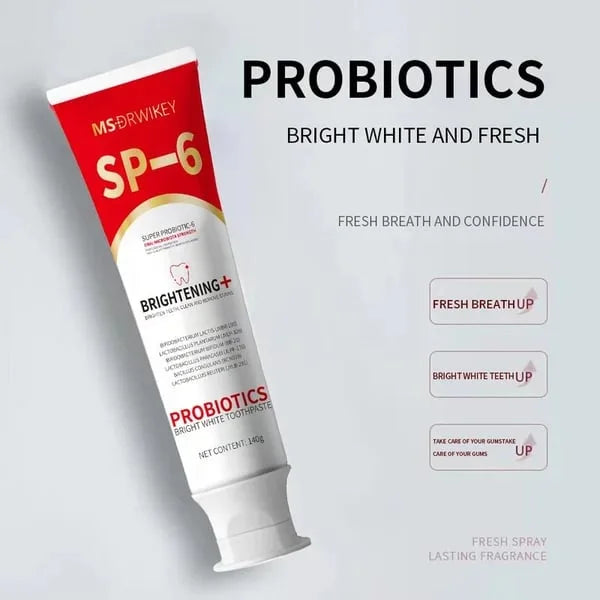 Dentifrice Super Probiotic-6 avec 6 probiotiques équilibre Force du microbiote buccal