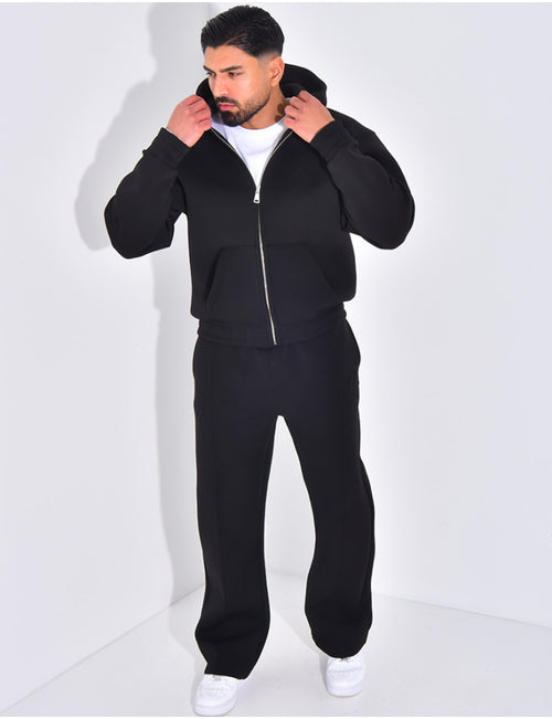 Ensemble pantalon et veste à capuche avec coeur noir